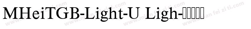 MHeiTGB-Light-U Ligh字体转换